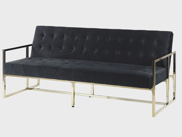 Marstal 3 Seater Sofa Black Velvet