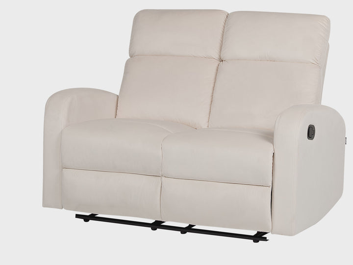 Verdal 2 Seater Velvet Manual Recliner Sofa White