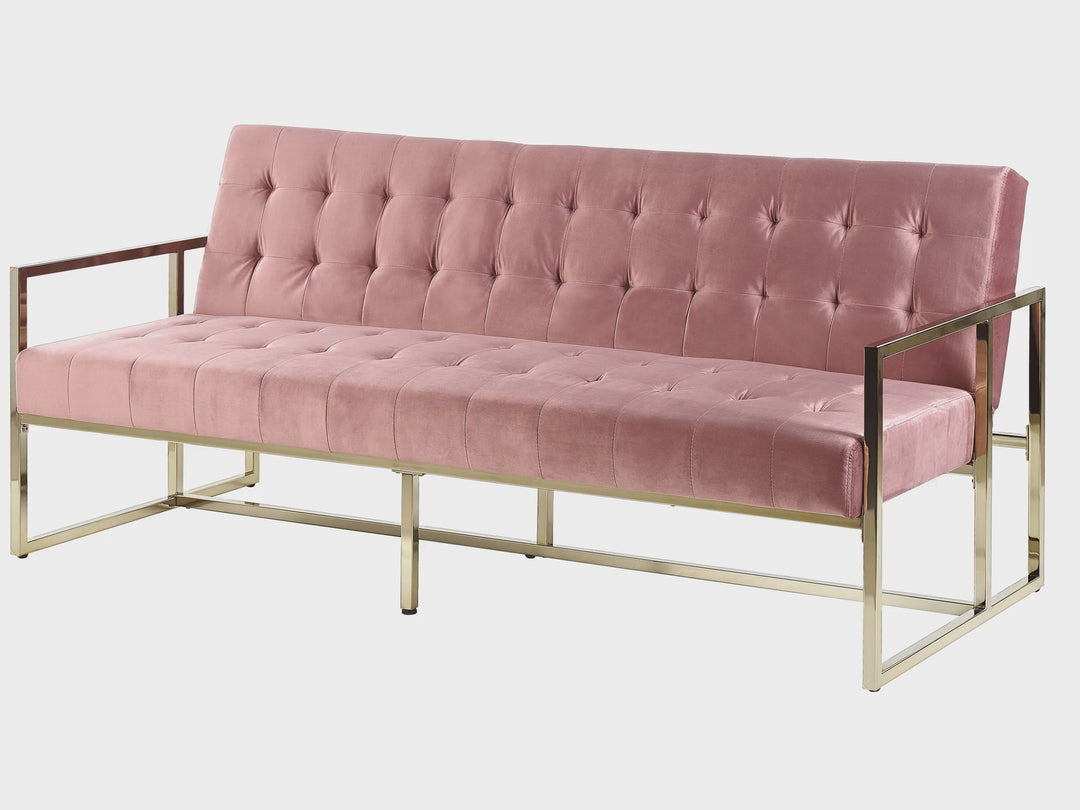 Marstal 3 Seater Sofa Pink Velvet