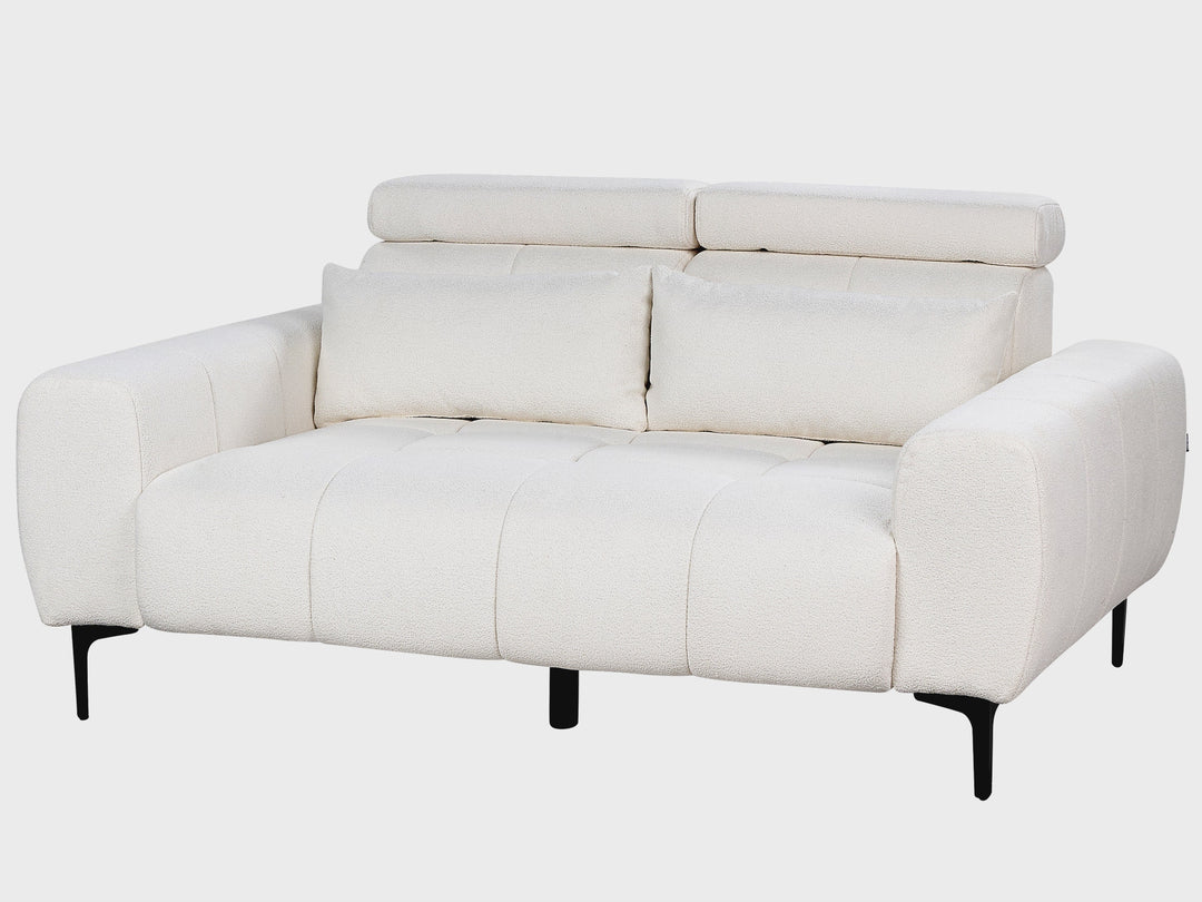 Vegamo 2 Seater Boucle Sofa White