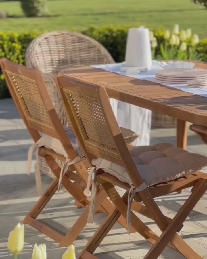 Paraggi Garden Dining Table 180 cm 90 cm Certified Acacia Wood Brown