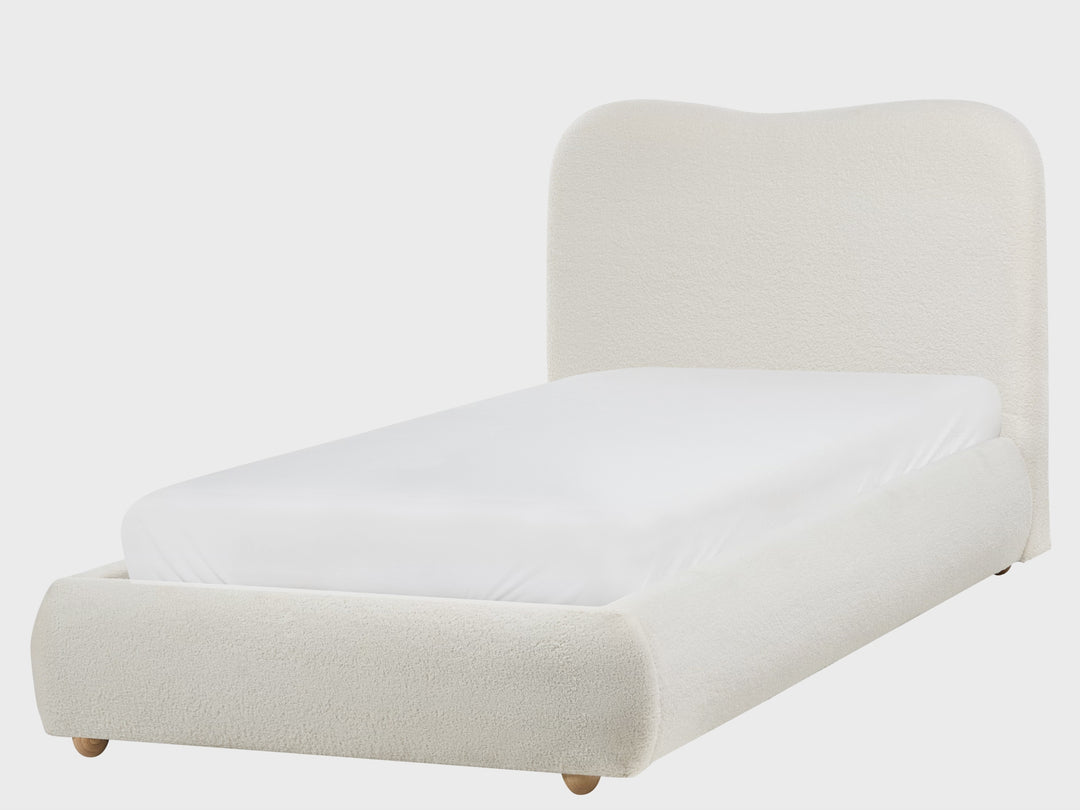 Ottoman Bed Boucle  90 x 200 cm (EU Single) Off-White Kyara