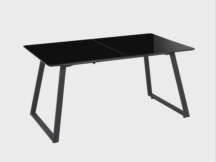 Extending Dining Table 150/180 x 90 cm Black Touran