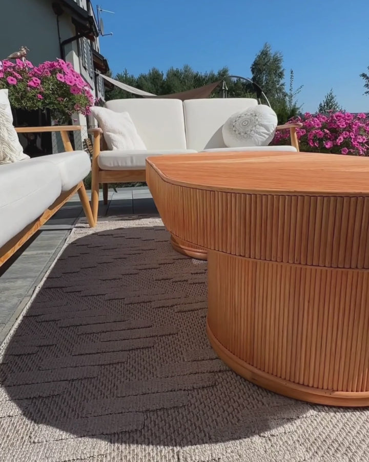 Airole Garden Coffee Table Rattan Brown