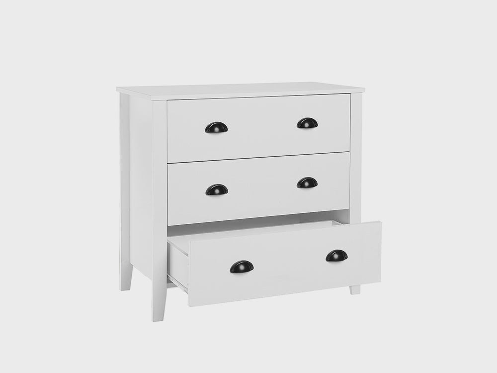 Donovan 3 Drawer Chest White