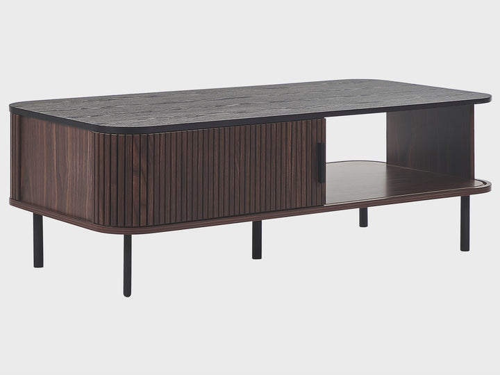 Coffee Table Dark Wood with Black Southville