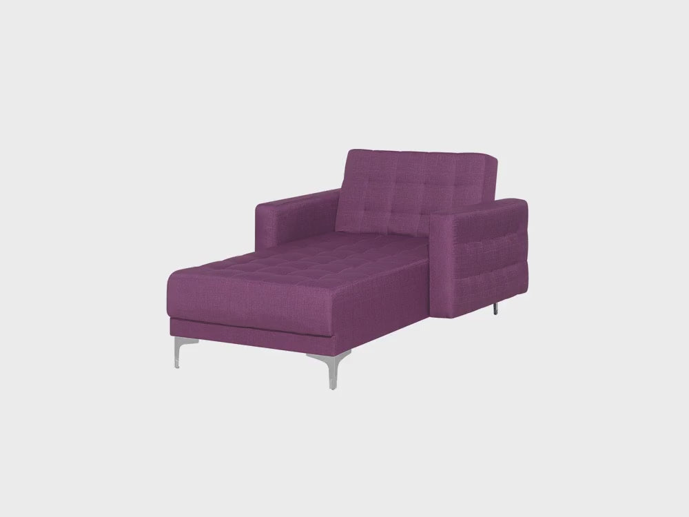 Aberdeen Fabric Chaise Lounge Purple