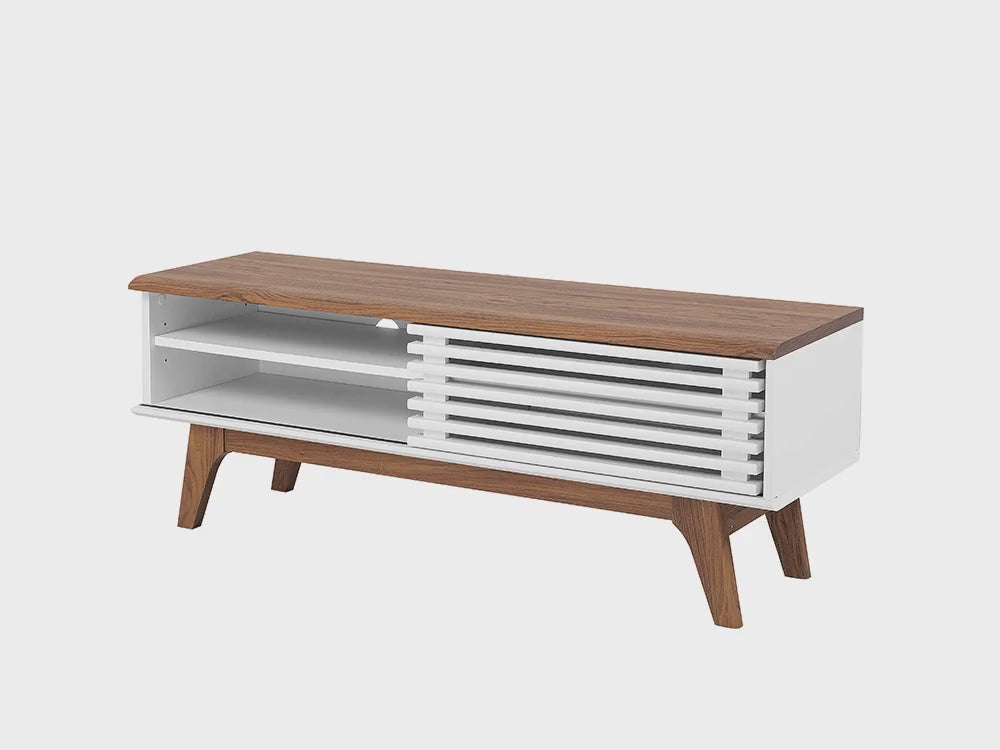 TV Stand Brown/ White Ibarra