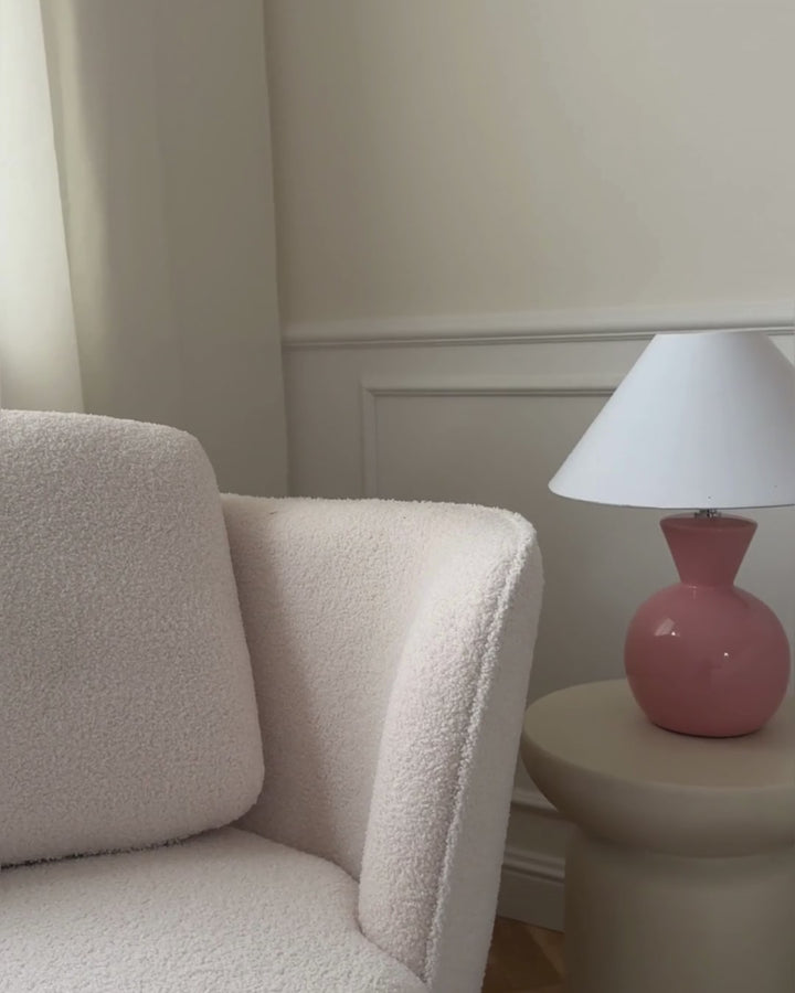 Right-Hand Chaise Lounge Boucle Off-White Aurelle