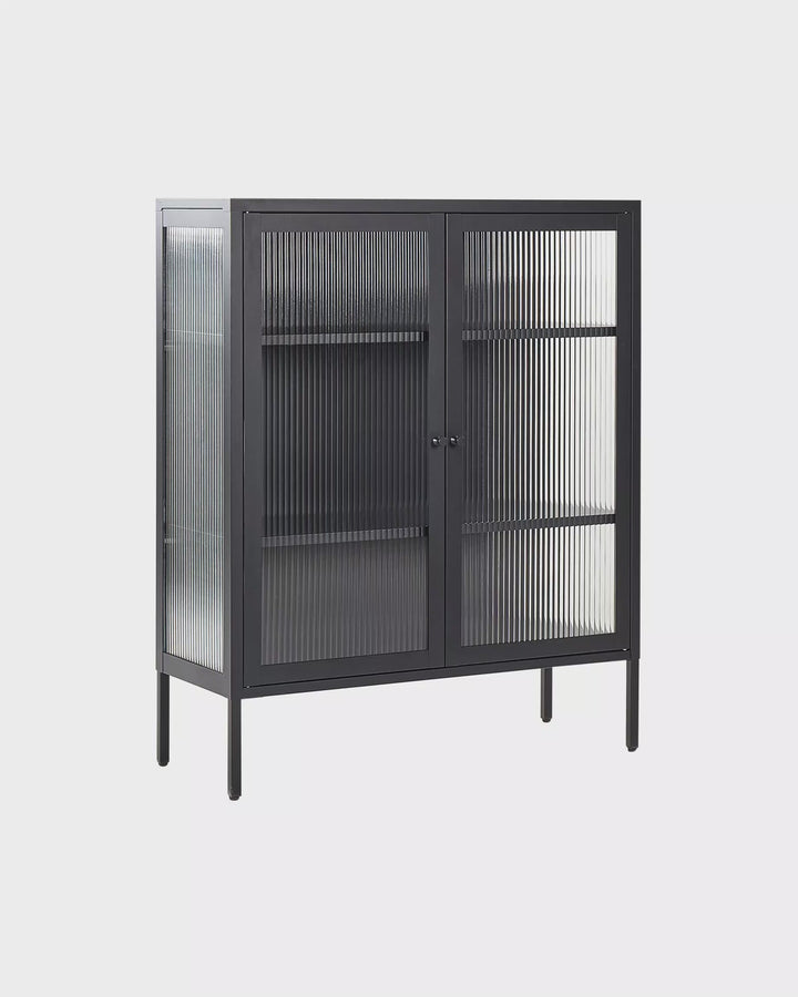 Popel Steel Display Cabinet Black