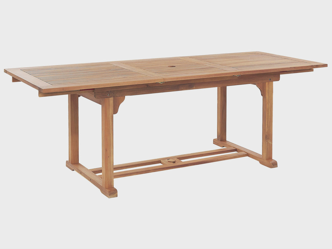 Java Extending Garden Dining Table 160/220 cm 90 cm Acacia Wood Light Brown