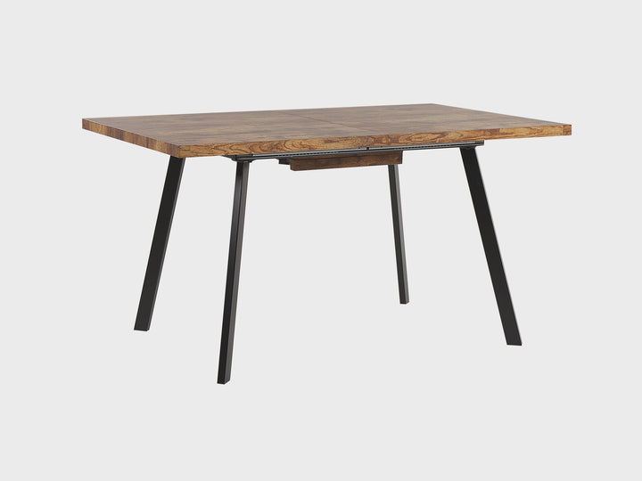 Cilegon Extending Dining Table 140/180 x 90 cm Light Wood and Black