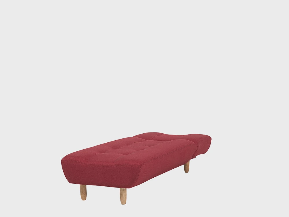 Chaise Longue Fabric Red Ash