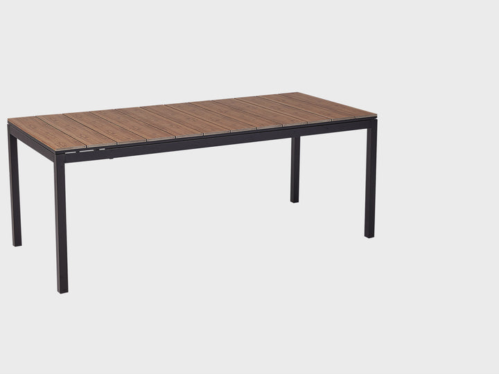 Tofane Extending Garden Dining Table 198/248 cm 90 cm Brown