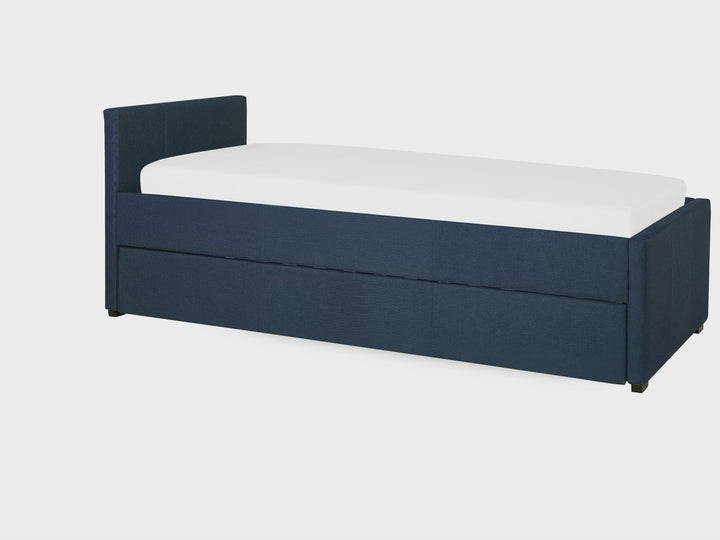 Fabric EU Single Trundle Bed Blue Marmande