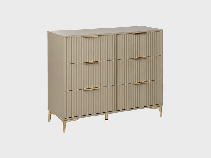 Cunha 6 Drawer Chest Beige