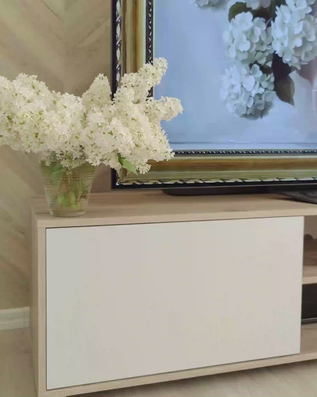 TV Stand Brown/ White Cesilee