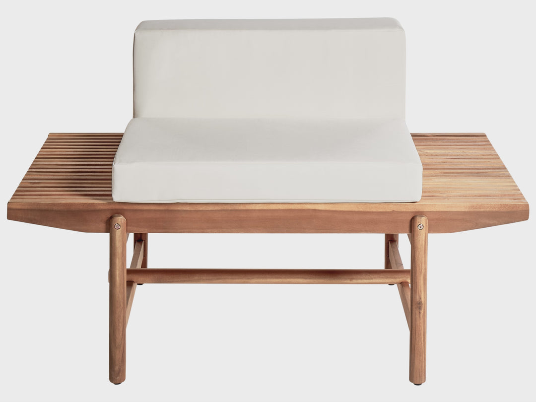 Giaveno Garden Lounge Set with Table 2 Seater Acacia Wood Off-White