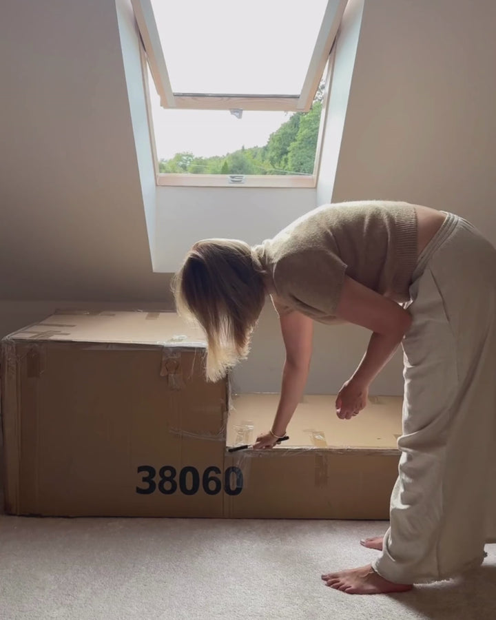 Left-Hand Chaise Lounge Fabric Light Brown Virelle