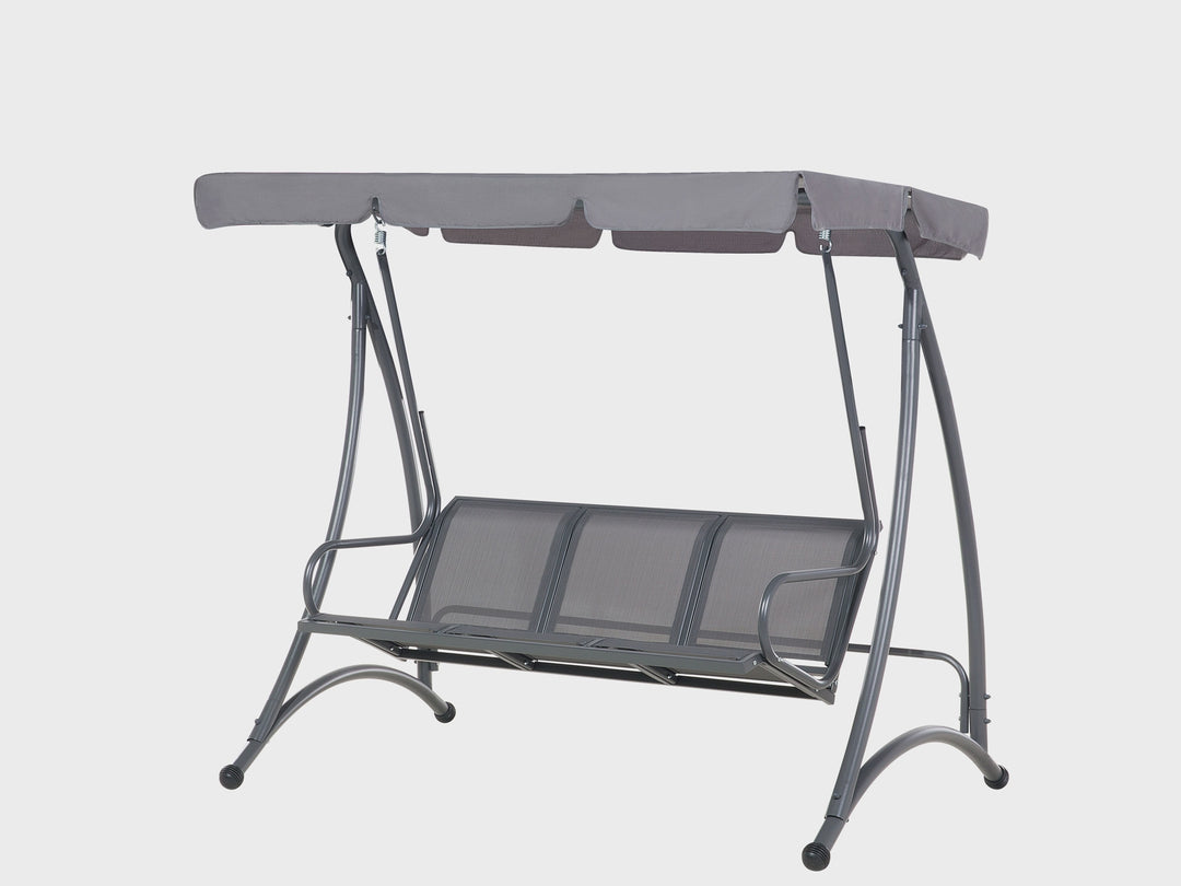 Bogart Beliani Traditional Patio Swing Metal Grey
