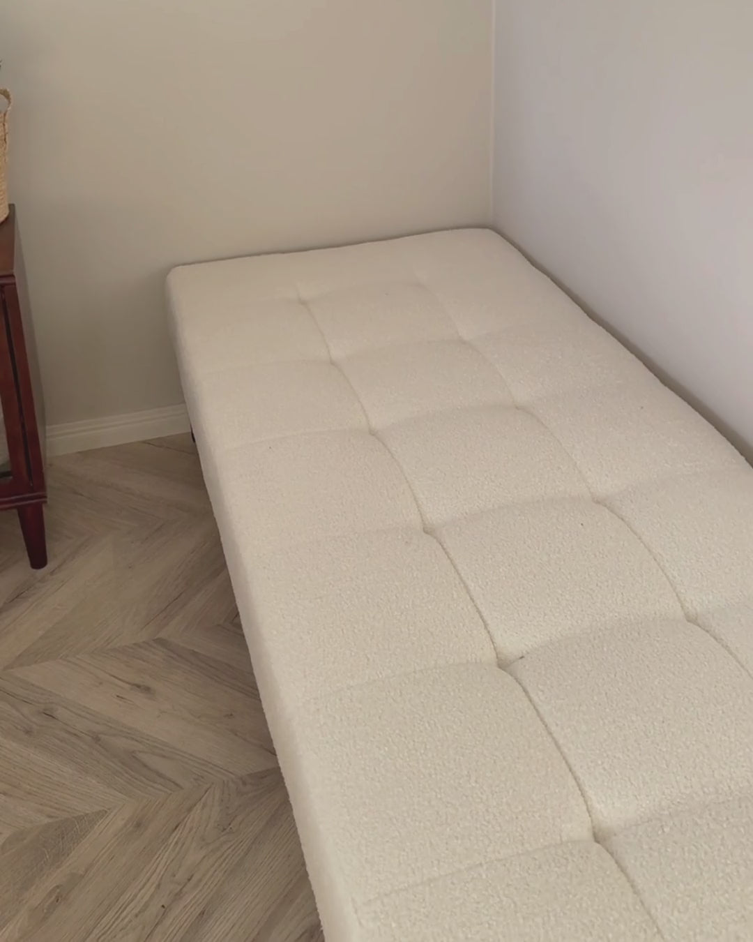Chaise Longue Boucle White Huone