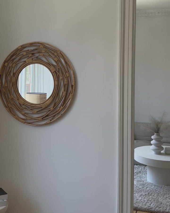 Wall Mirror Burgis Rattan Sand Beige