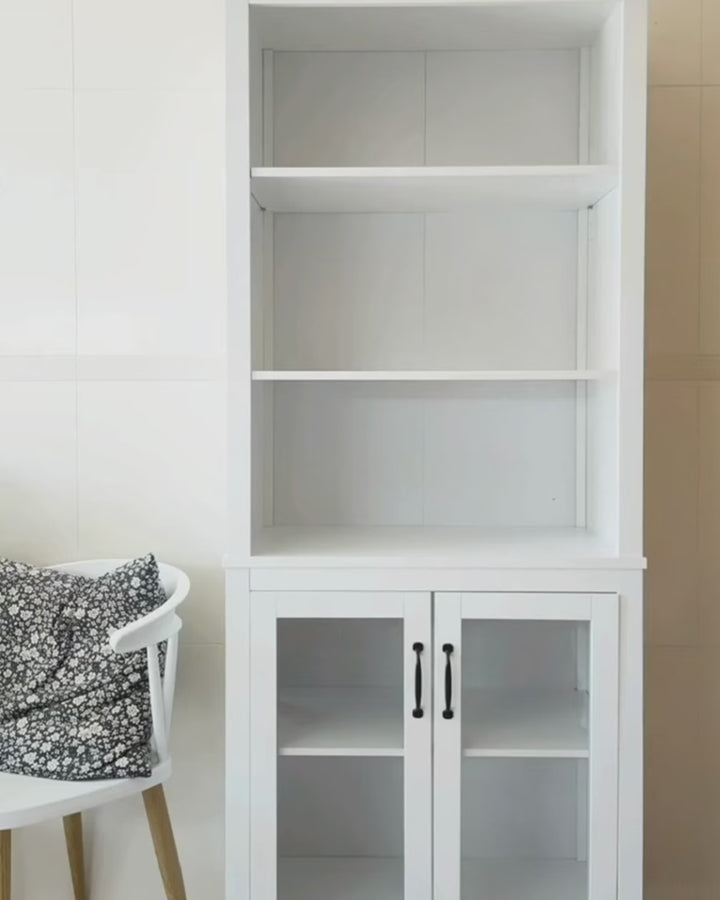 Glass Display Cabinet 75 cm White Hoschton