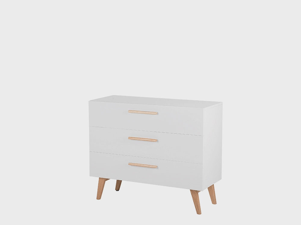 Adams 3 Drawer Chest White