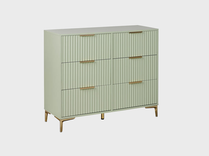 Mountcasel 6 Drawer Chest Green