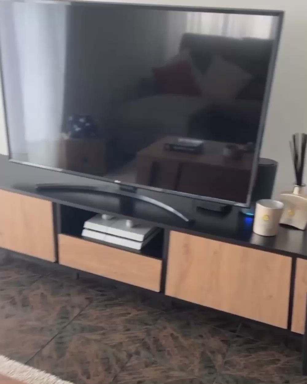 TV Stand Brown/ Black Eilisha