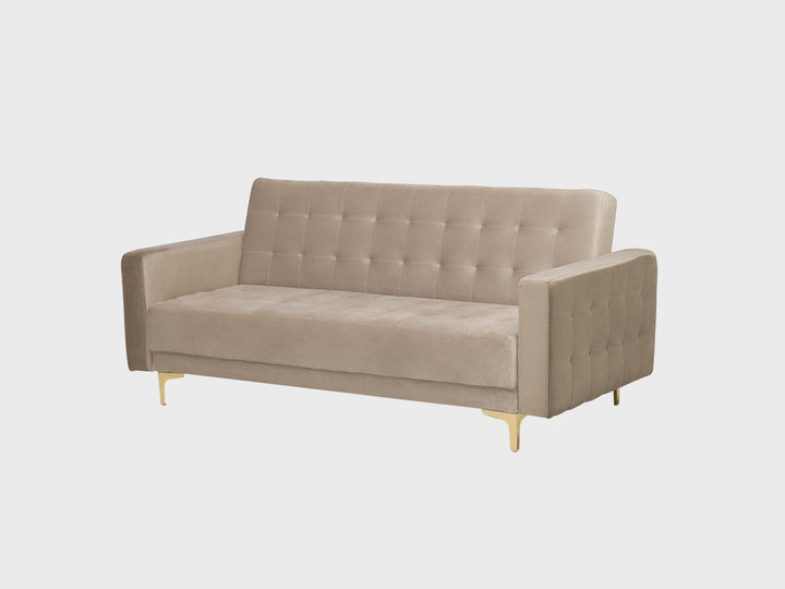 Aberdeen 3 Seater Sofa Sand Beige Velvet