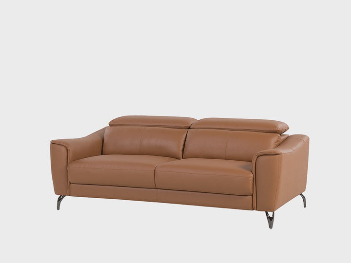 Narwik 3 Seater Leather Sofa Golden Brown