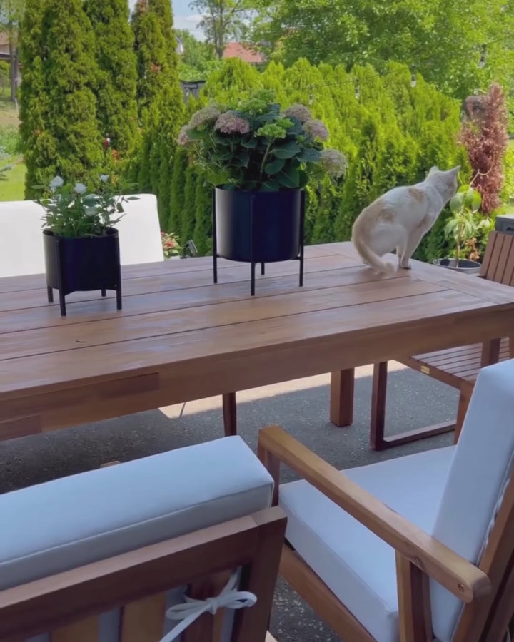 Livorno Garden Dining Table 210 cm 90 cm Acacia Wood Brown