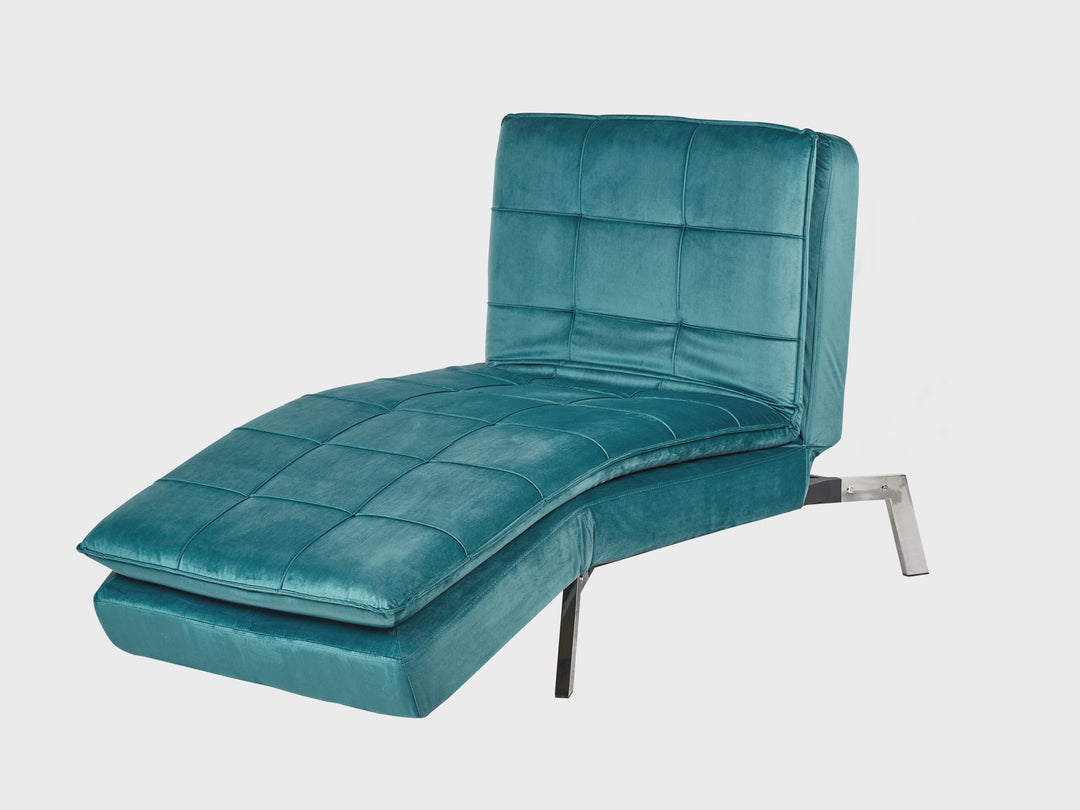 Loiret Velvet Chaise Lounge Teal