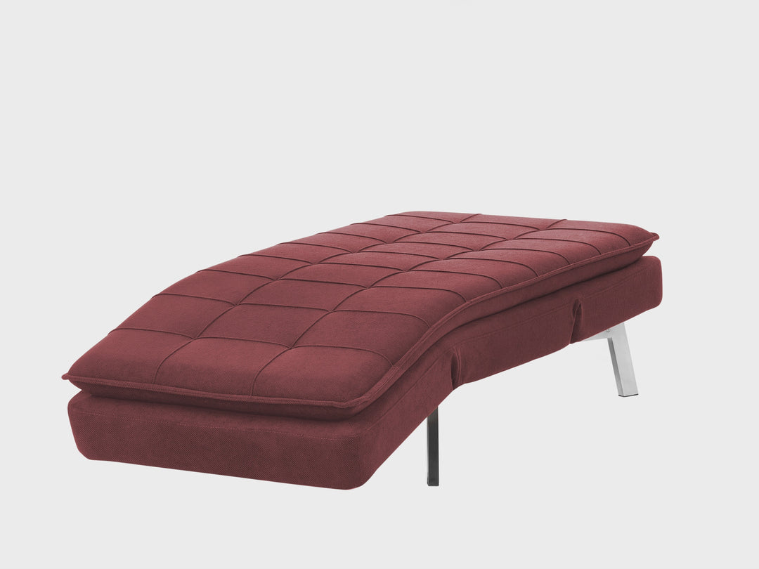 Loiret Fabric Chaise Lounge Red