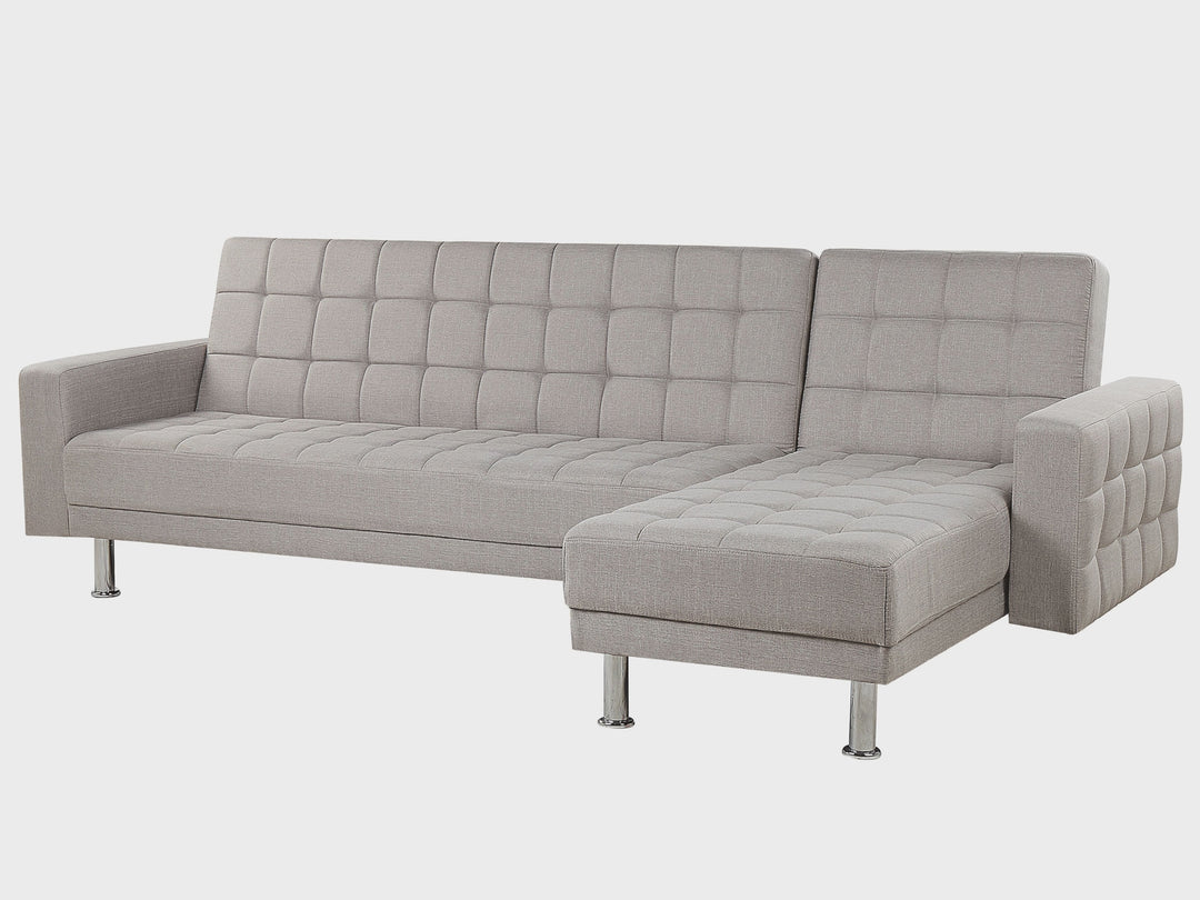 Nesset Fabric Corner Sofa Bed Light Grey