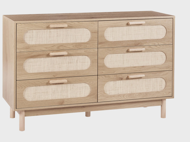 6 Drawer Chest Light Brown Alpen | Functional and Capacious