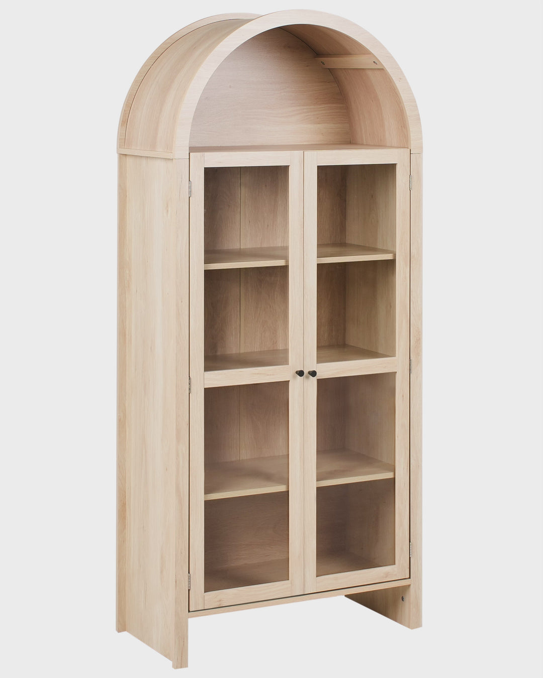 Glass Display Cabinet Glenwood Light Brown