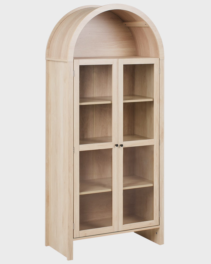 Glass Display Cabinet Glenwood Light Brown