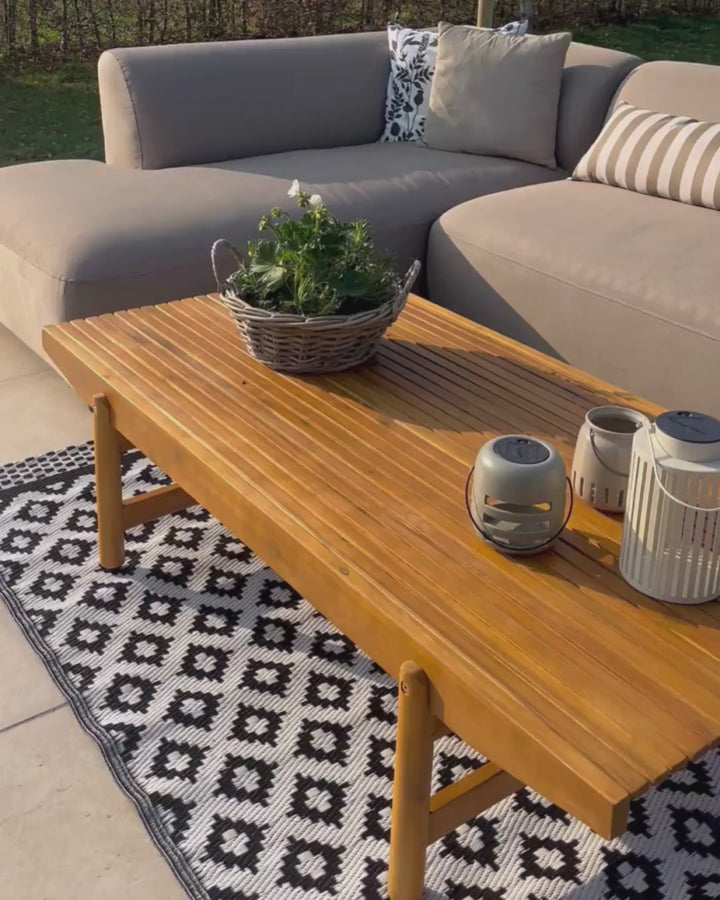 Giaveno Garden Coffee Table 145 cm 79 cm Acacia Wood Brown