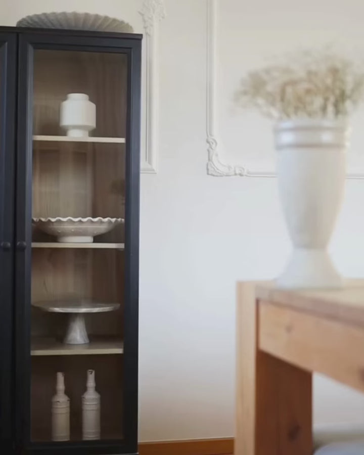 Glass Display Cabinet 40 cm Black Bayline