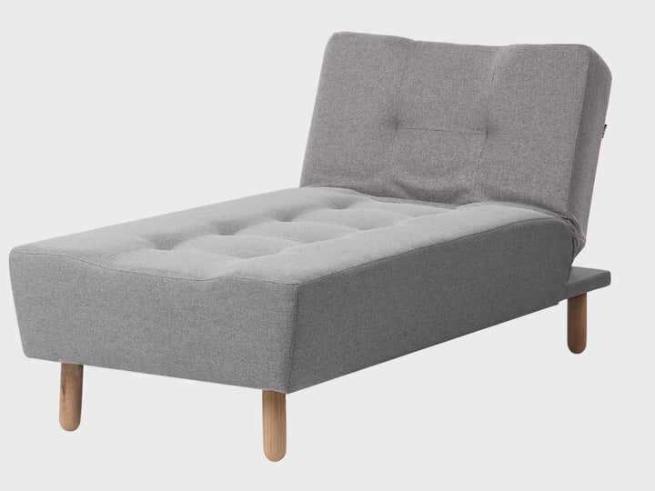 Chaise Longue Fabric Dark Grey Ash
