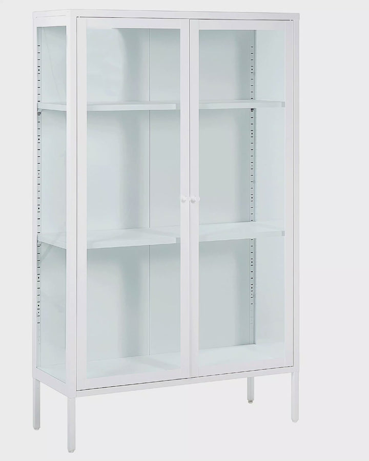 Sufy Steel Display Cabinet White