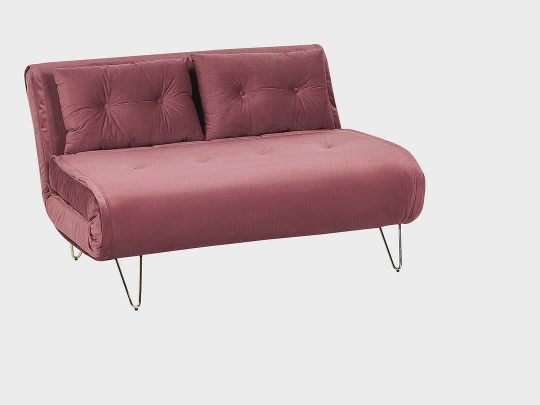 Vestfold 2 Seater Sofa Pink Velvet