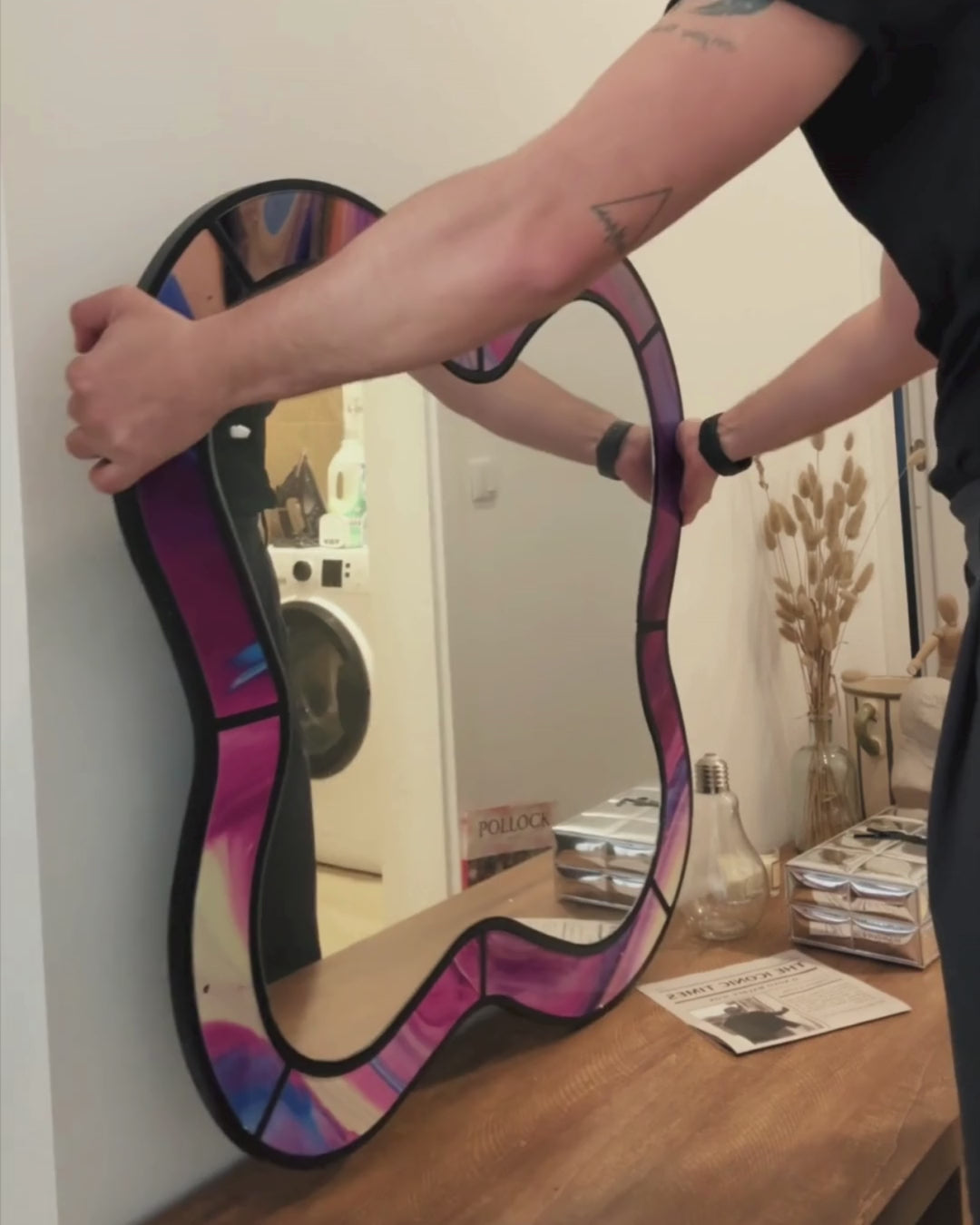 Wall Mirror Pulnoy Pink