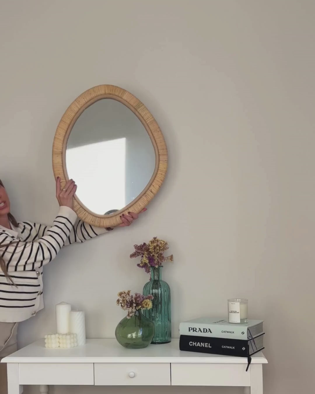Wall Mirror Zaatari  Rattan Natural