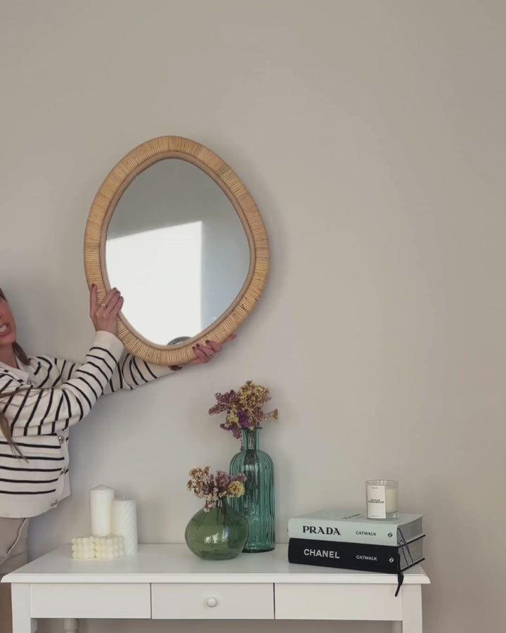 Wall Mirror Zaatari  Rattan Natural