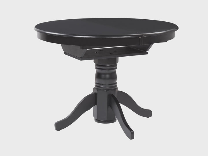 Extending Dining Table 106/150 x 106 cm Black Akron