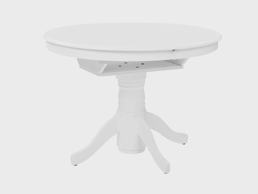 Extending Dining Table 106/150 x 106 cm White Akron