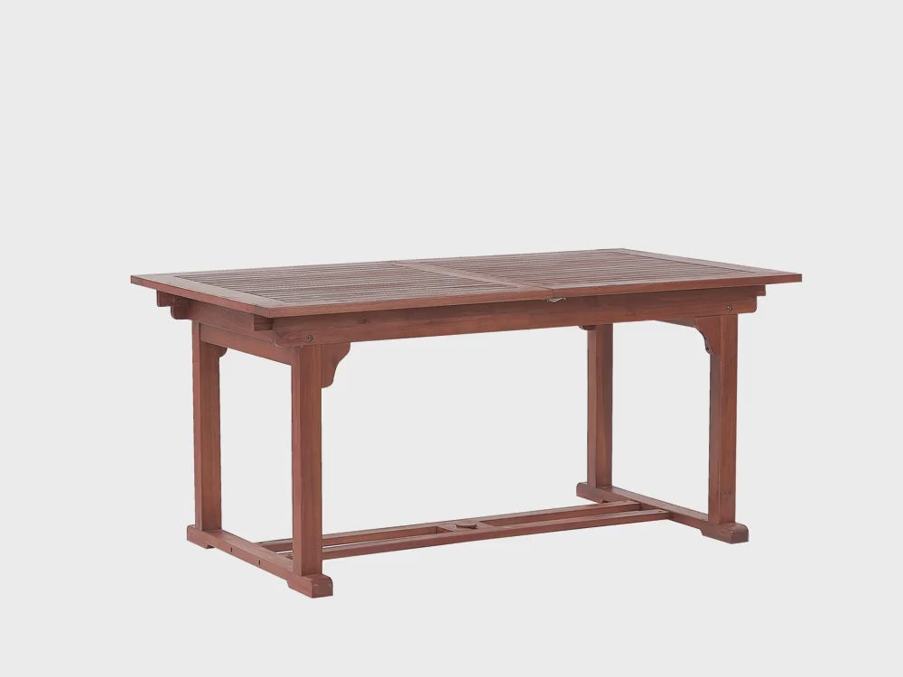 Toscana Extending Garden Dining Table 160/220 cm 90 cm Acacia Wood Dark Brown